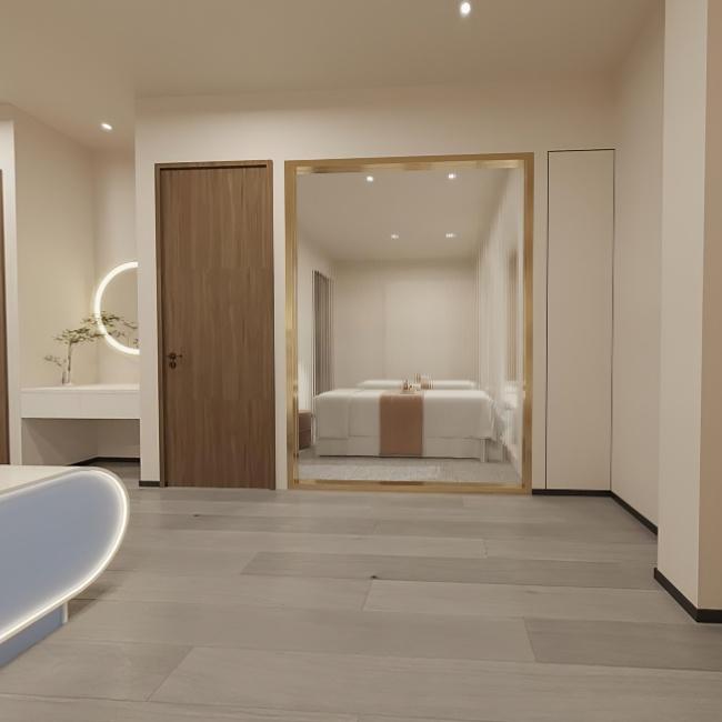 杭州滨江 100 平美容院装修