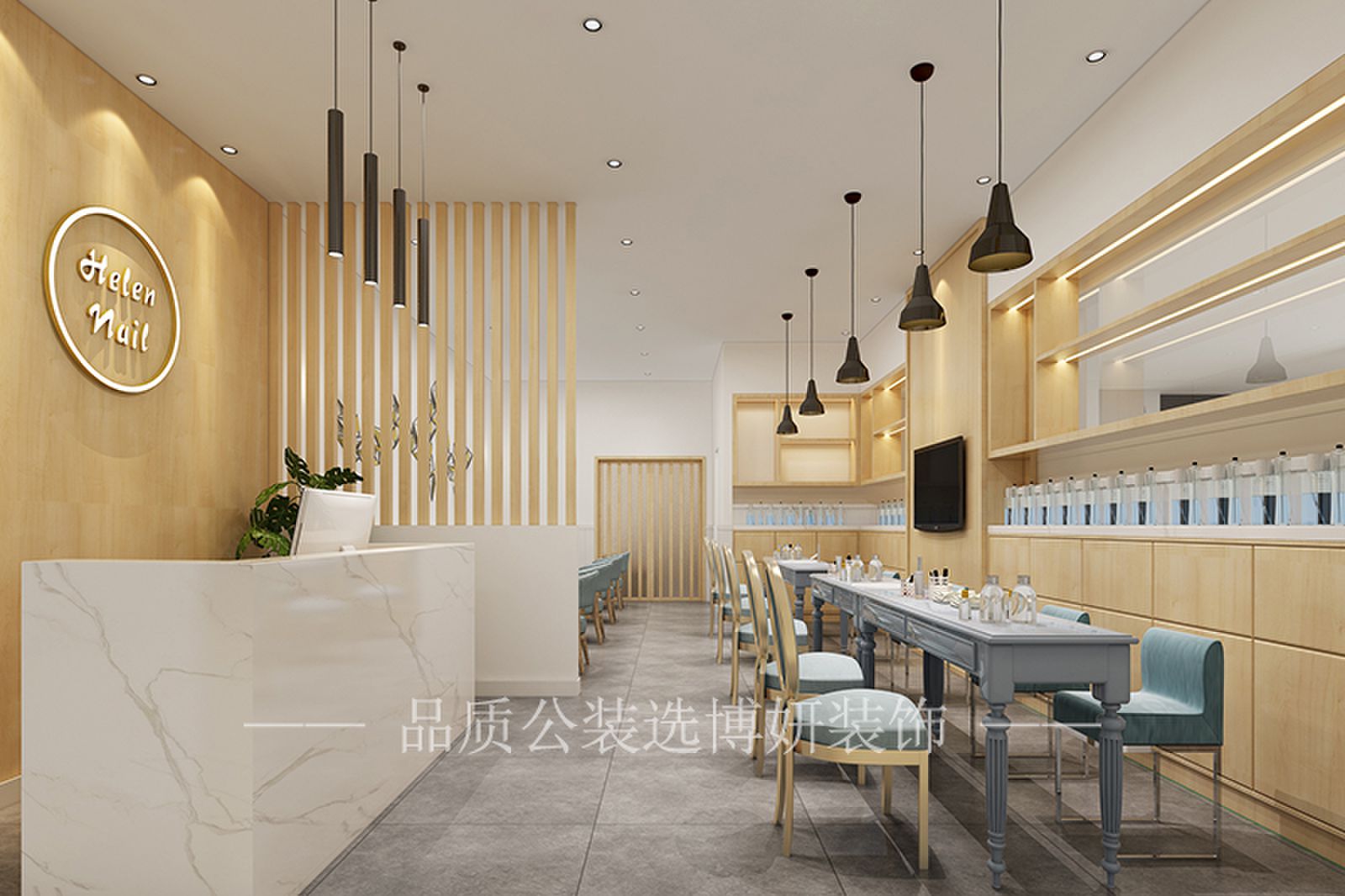 美容院装修效果图,美容院装修设计,美容院设计,杭州美容院装修,杭州美容院设计